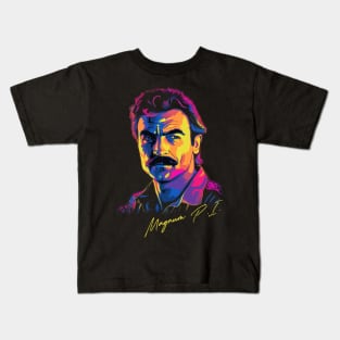 Magnum PI - 80s Vintage Style Design Kids T-Shirt